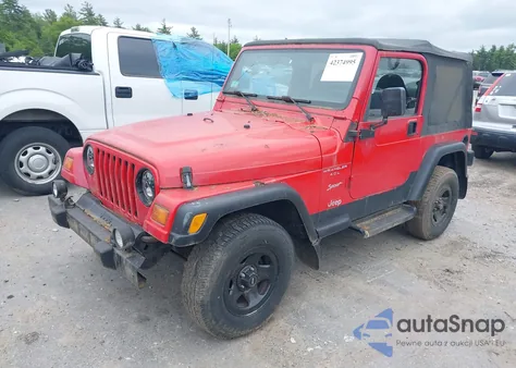 1999 Jeep Wrangler Sport z USA, uszkodzony, nr VIN 1J4FY19S0XP482218